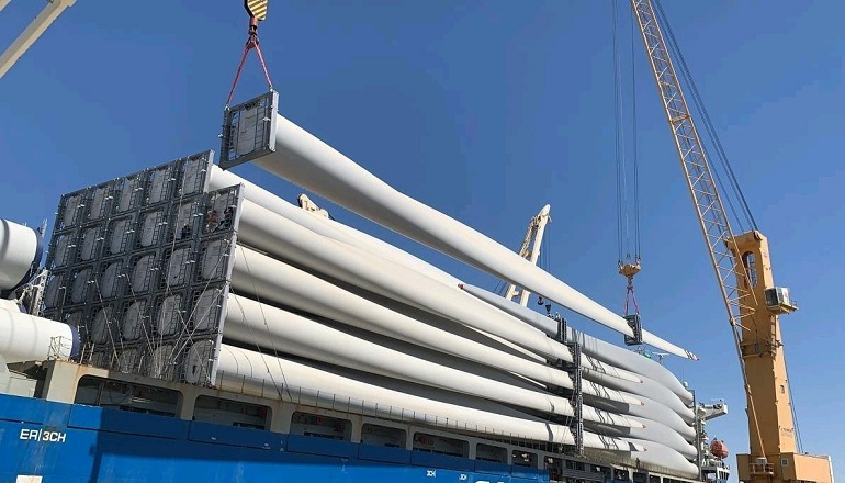 King Abdulaziz Port receives shipments of components for the 400MW Dumat Al Jandal wind project
