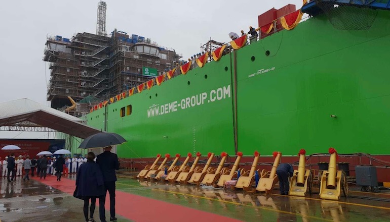 DEME salutes Orion splash