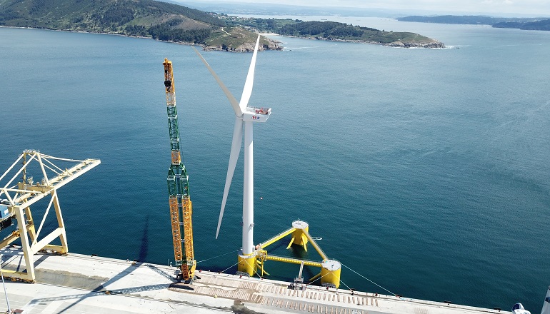 Floating wind could reach 70GW by 2040 MHI Vestas waves off the third and final V164-8.4 MW turbine atop Principle Power's semi-submersible foundation as it sets sail for the 25MW WindFloat Atlantic site