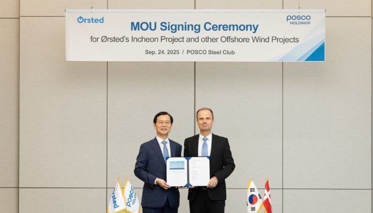Korean steel player signs Incheon pact with Orsted Korean steel player signs Incheon pact with Orsted