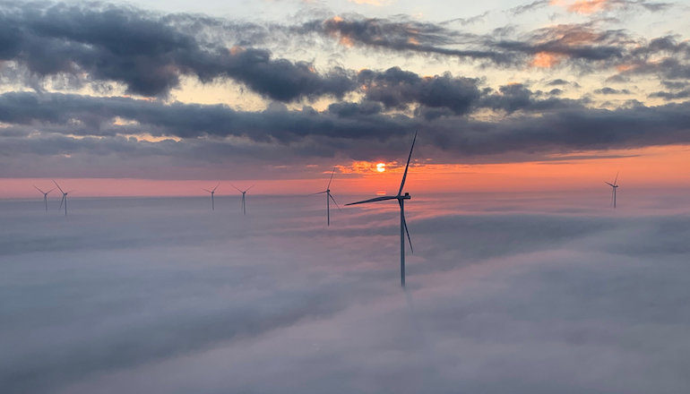 FairWind has completed the installation of 39 turbines at a wind farm in Myrne