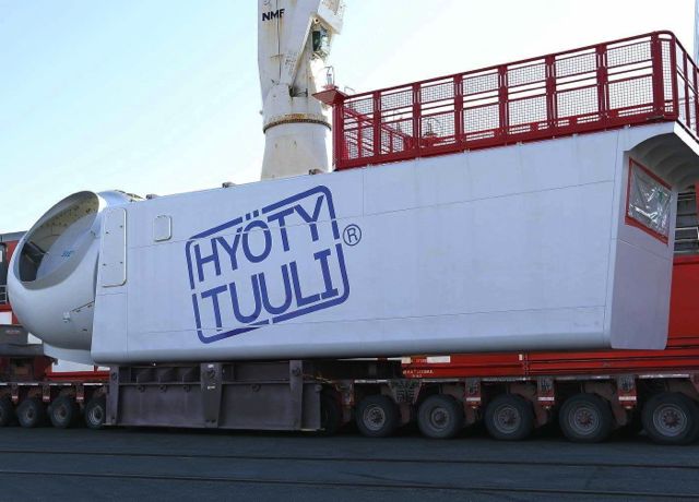 Nacelles arrive for Finnish offshore Nacelles arrive for Finnish offshore