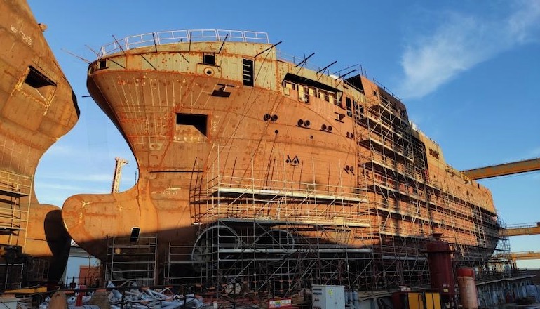 NB67 SOV taking shape at the Cemre Shipyard in Turkey. The vessel is due for delivery in 2021 for work on Orsted's 1400MW Hornsea 2 offshore wind farm