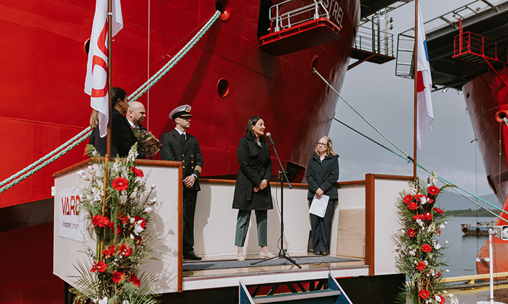 North Star names new vessel Grampian Kestrel North Star names new vessel Grampian Kestrel