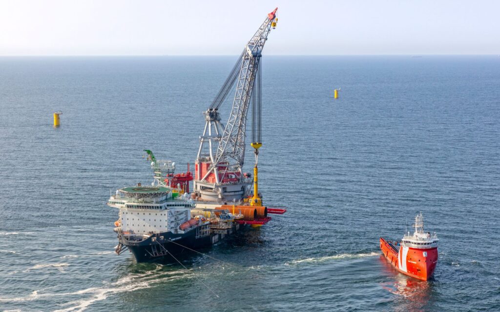 Shell and Eneco win Dutch offshore wind tender HKZ foundation installation work starts in North Sea