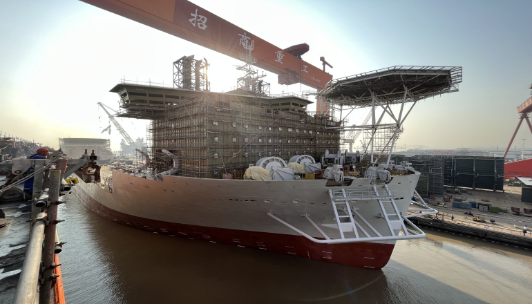 Jan De Nul launches installation ship Les Alizes Jan De Nul launches installation ship Les Alizes