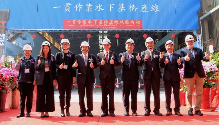 CSBC opens pin pile line in Taiwan CSBC opens pin pile line in Taiwan