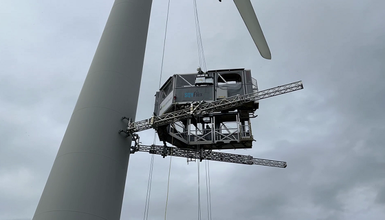 Whitelee wind farm tests blade access platform