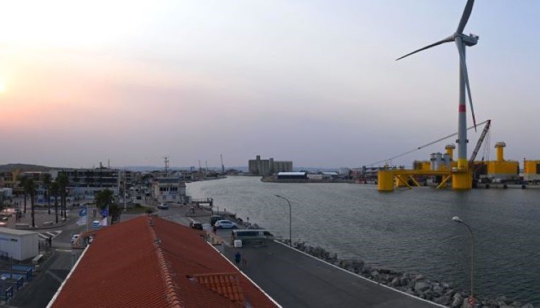 Final Golfe du Lion turbine fitted to floater Final Golfe du Lion turbine fitted to floater