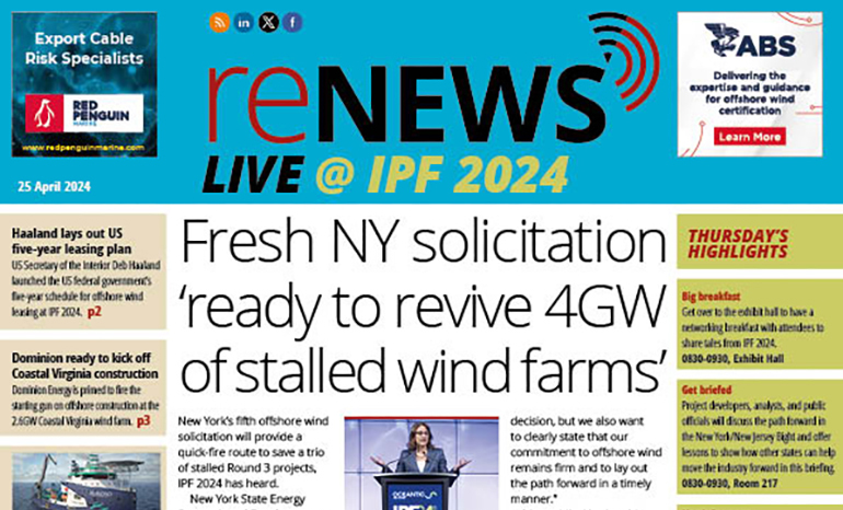 IPF2024: NY solicitation ‘to revive 4GW of stalled wind farms'