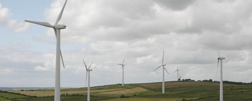 Lightning strikes Irish wind turbine