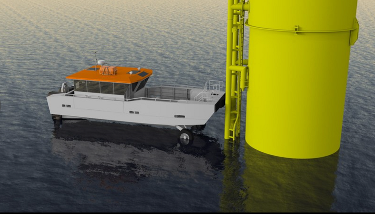 RWE unveils amphibious vessel for Scroby Sands RWE unveils amphibious vessel for Scroby Sands