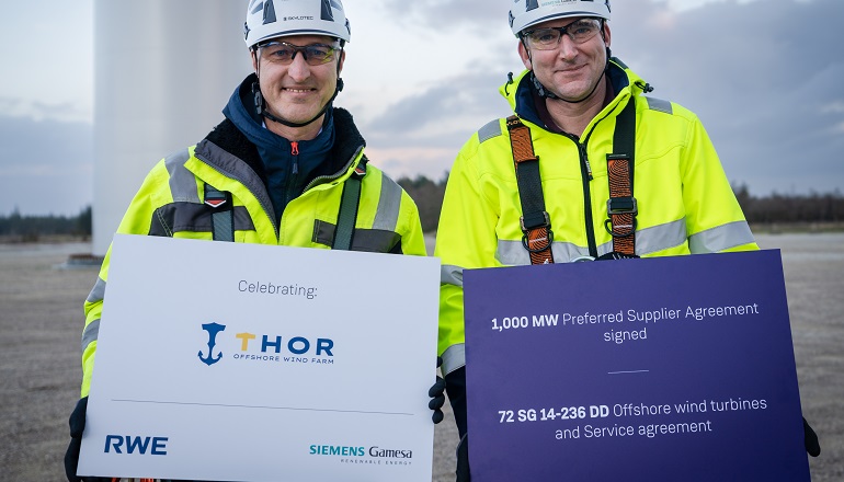 RWE lines up Siemens Gamesa for 1GW Thor RWE lines up Siemens Gamesa for 1GW Thor