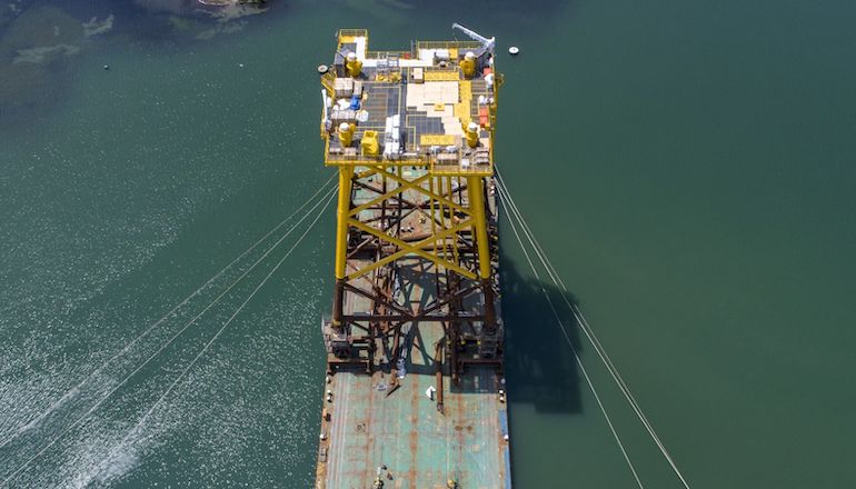 Italian fabricator wins Nordseecluster jacket job Italian fabricator loads out Saint-Nazaire jacket