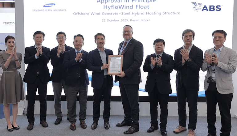 ABS approves Samsung HyfloWind floater ABS approves Samsung HyfloWind floater