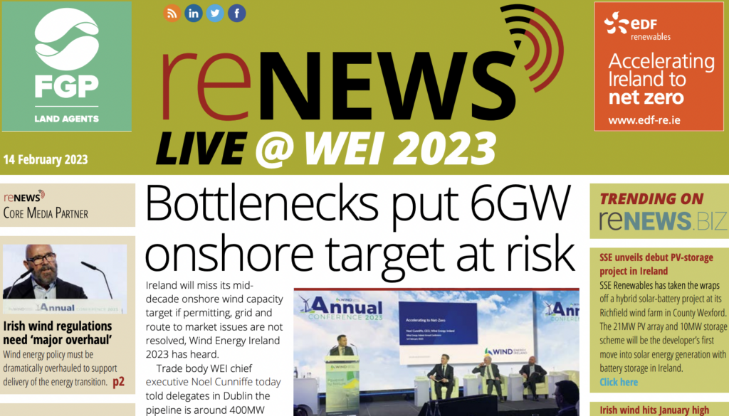 WEI 2023: Bottlenecks put 6GW onshore target at risk