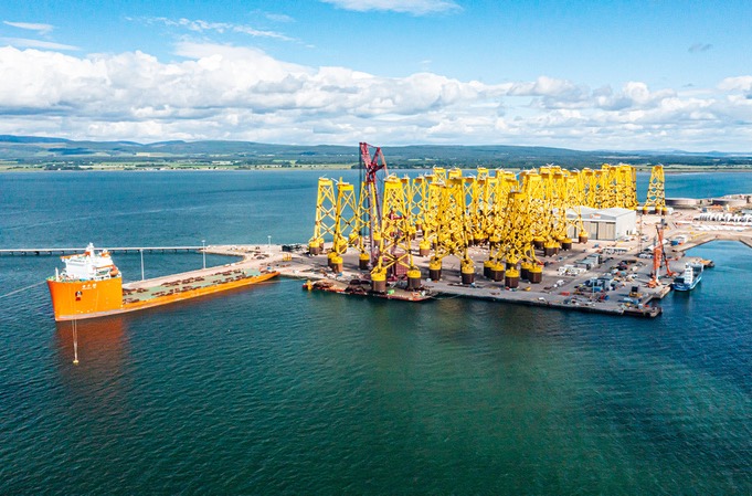 Foundations for the 1100MW Seagreen offshore wind farm