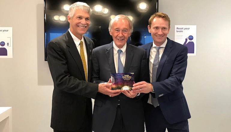 Markey honoured for supporting US wind Markey honoured for supporting US wind