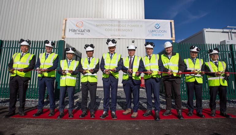 Lumcloon, Hanwha cut ribbon on Irish storage site Lumcloon