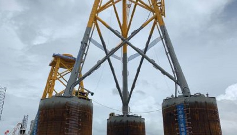 SPT Offshore successfully installs the first suction pile jacket at a 300MW offshore wind project in the South China Sea on behalf of contractor Guangzhou Salvage