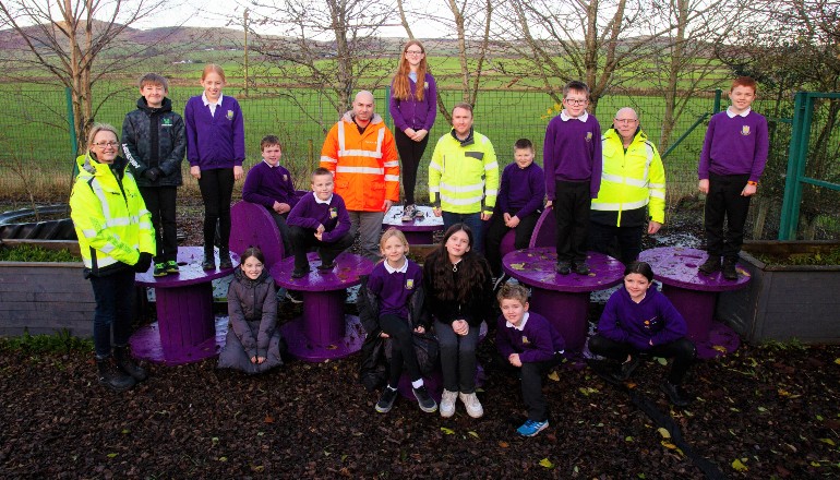 Seagreen wind farm donates cable drum to local schools Seagreen wind farm donates cable drum to local schools