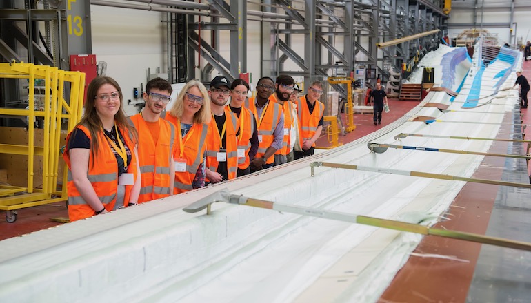 Teesside students tour Siemens Gamesa Hull blade plant Teesside students tour Siemens Gamesa Hull blade plant
