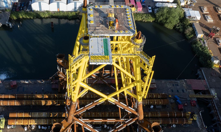 Jacket rolled out for Thor offshore substation Jacket rolled out for Thor offshore substation