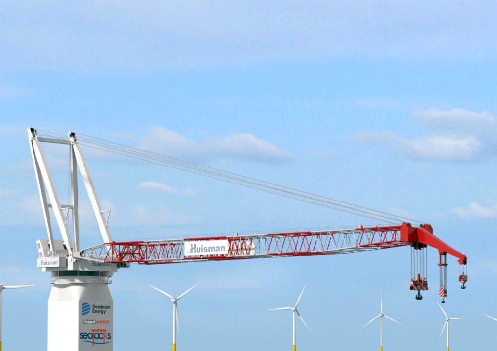 Huisman crane chosen for first Jones Act installation vessel Huisman crane chosen for first Jones Act installation vessel