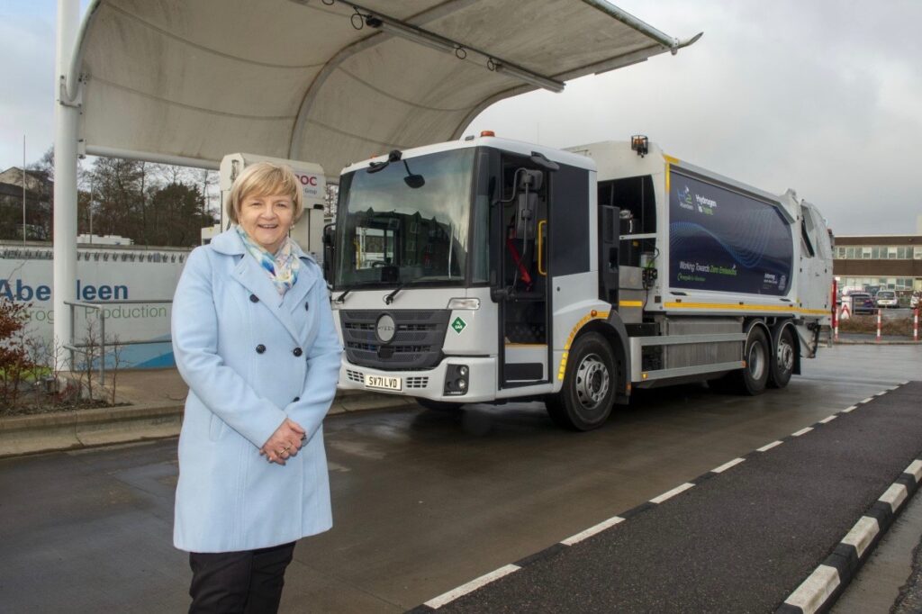 Aberdeen unveils UK's first green hydrogen waste truck