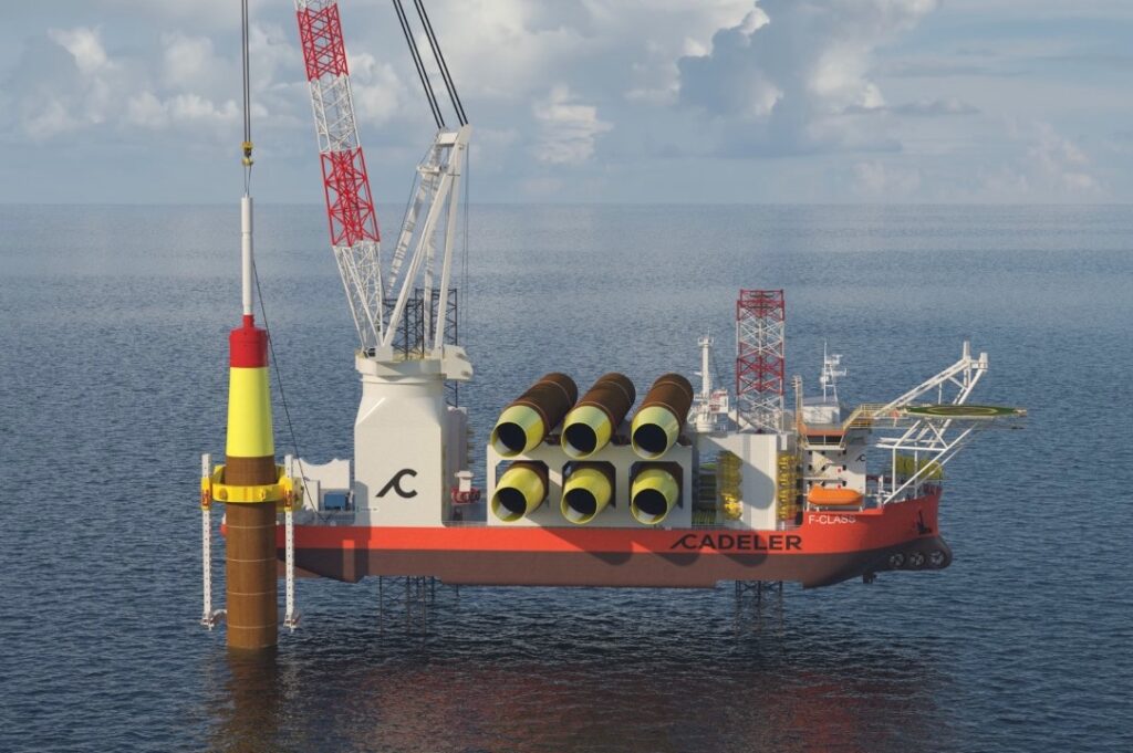 Cadeler's new hybrid vessel chartered until 2030
