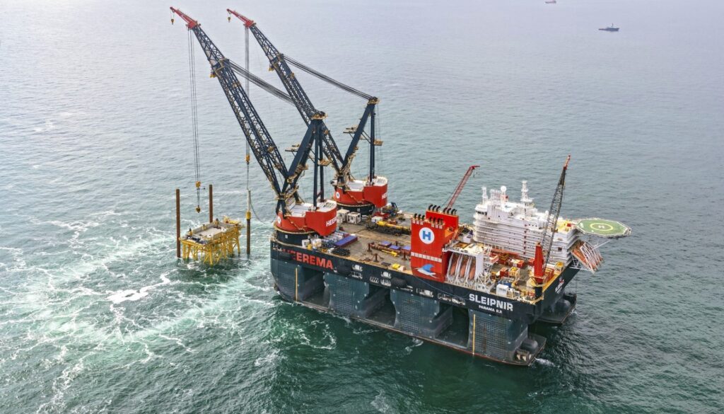 TenneT installs HK West Beta jacket