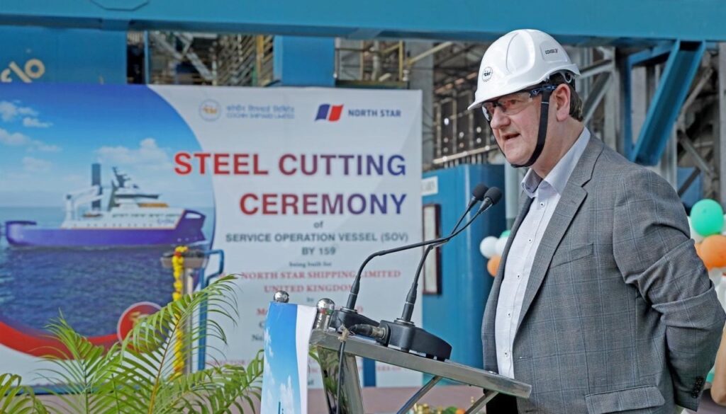 First steel cut on EnBW SOV ABP