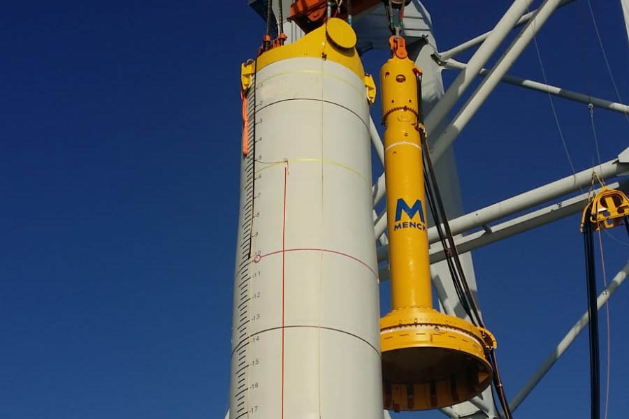Menck hammer drives first monopiles at UK offshore wind farm Menck picks up Italian job from Van Oord