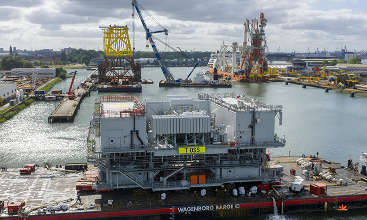 Thor offshore substation ready for sail-away