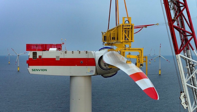 Windtechnik seals Borkum West 2.2 service deal Bad weather hampers BW2.2 turbine installation