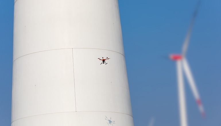 TÜV Nord pilots drone inspections of turbine towers TÜV Nord pilots drone inspections of turbine towers