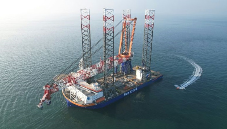 First steel in the water for RWE at Sofia Van Oord installs final HKN monopile