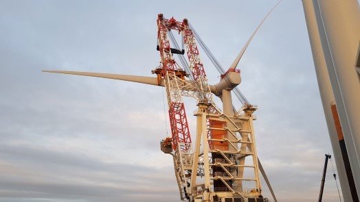 First turbine installed at 600MW Kriegers Flak First turbine installed at 600MW Kriegers Flak