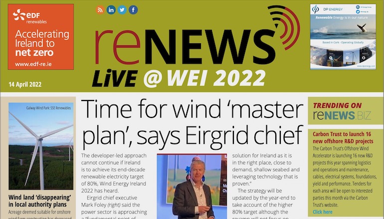 WEI 2022: Time for wind ‘master plan’ WEI 2022: Time for wind 'master plan'
