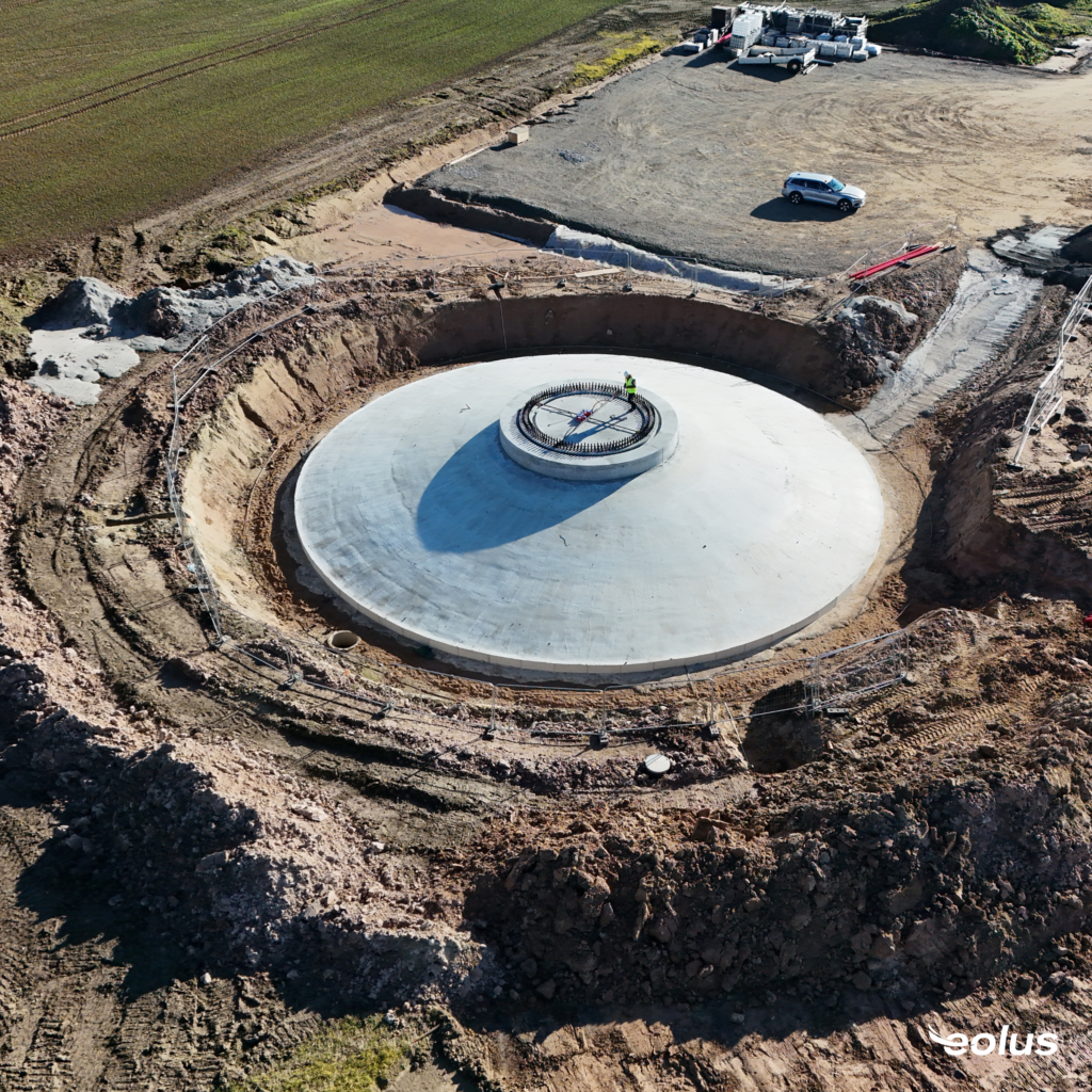Foundation construction done at 127MW Pienava wind farm