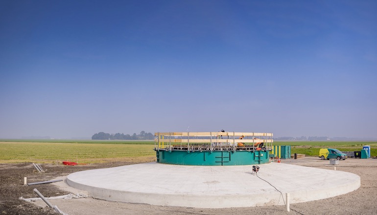 Dura Vermeer has poured concrete for the 37th and last foundation for the Windplanblauw wind farm in the Netherlands