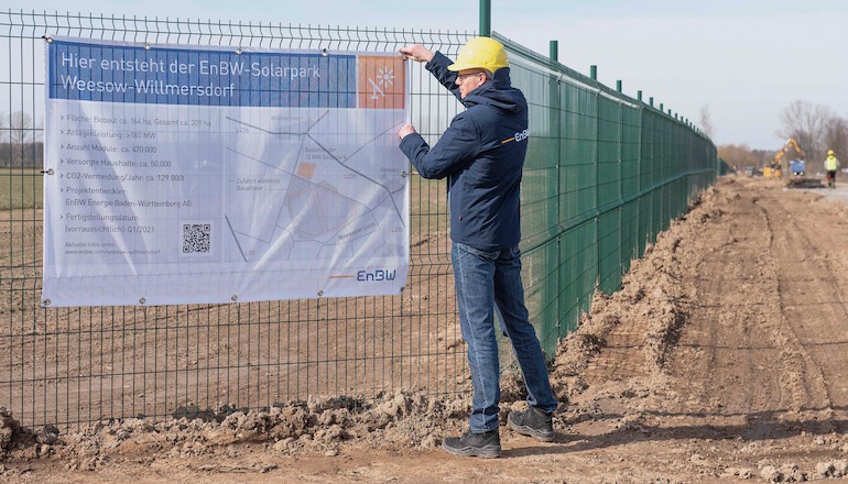 EnBW starts home work on 187MW PV