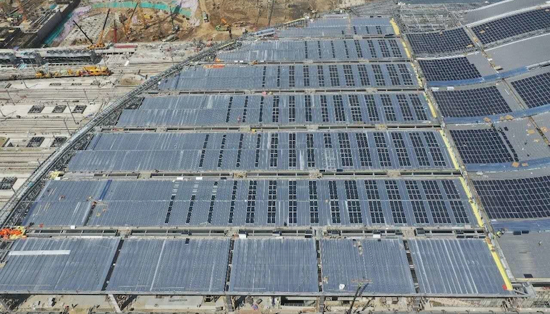 The Xiong'an railway station in China